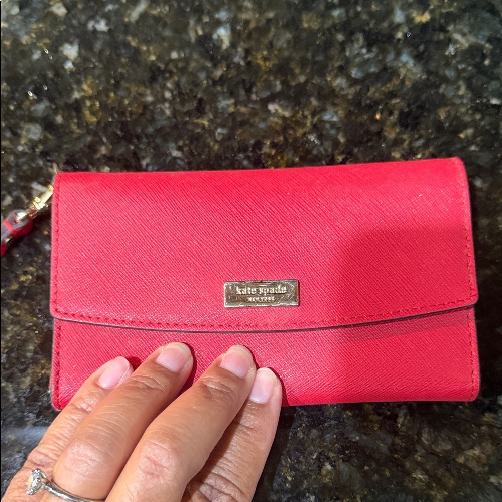 Kate Spade Vibrant Red Wristlet Clutch - Picture 6 of 7